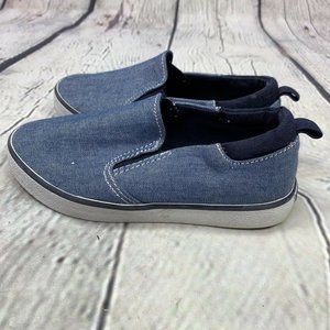 Gymboree Boys Sneakers Slip on Shoes Jungle Tour 2016 Blue Chambray size 9